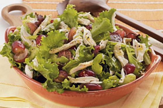 Chicken Salad with Red Grapes and Citrus-Honey Dressing