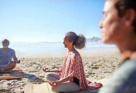 yoga on the beach