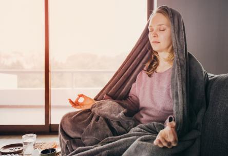 Woman meditating