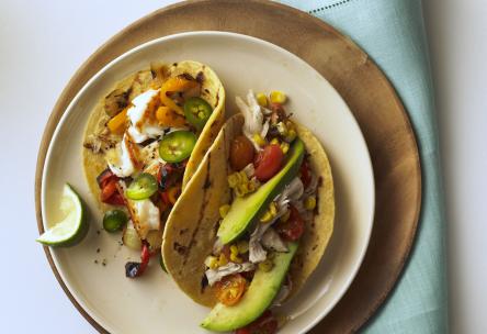 Shredded Chicken Tacos with Chipotle and Avocado