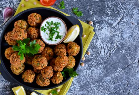 Falafel with a Lemon Tahini Dressing