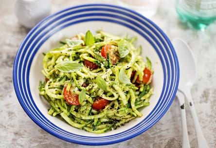 Spaghetti with Zucchini and White Beans