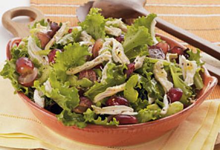 Chicken Salad with Red Grapes and Citrus-Honey Dressing