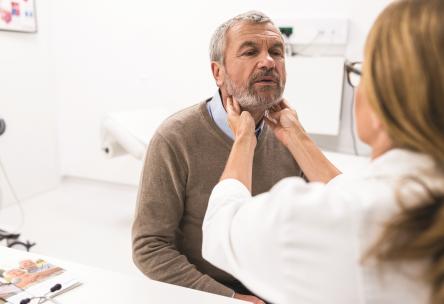 Man at doctor's office