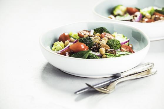 Broccoli and chickpea salad