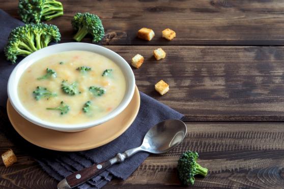Broccoli and Cheddar soup